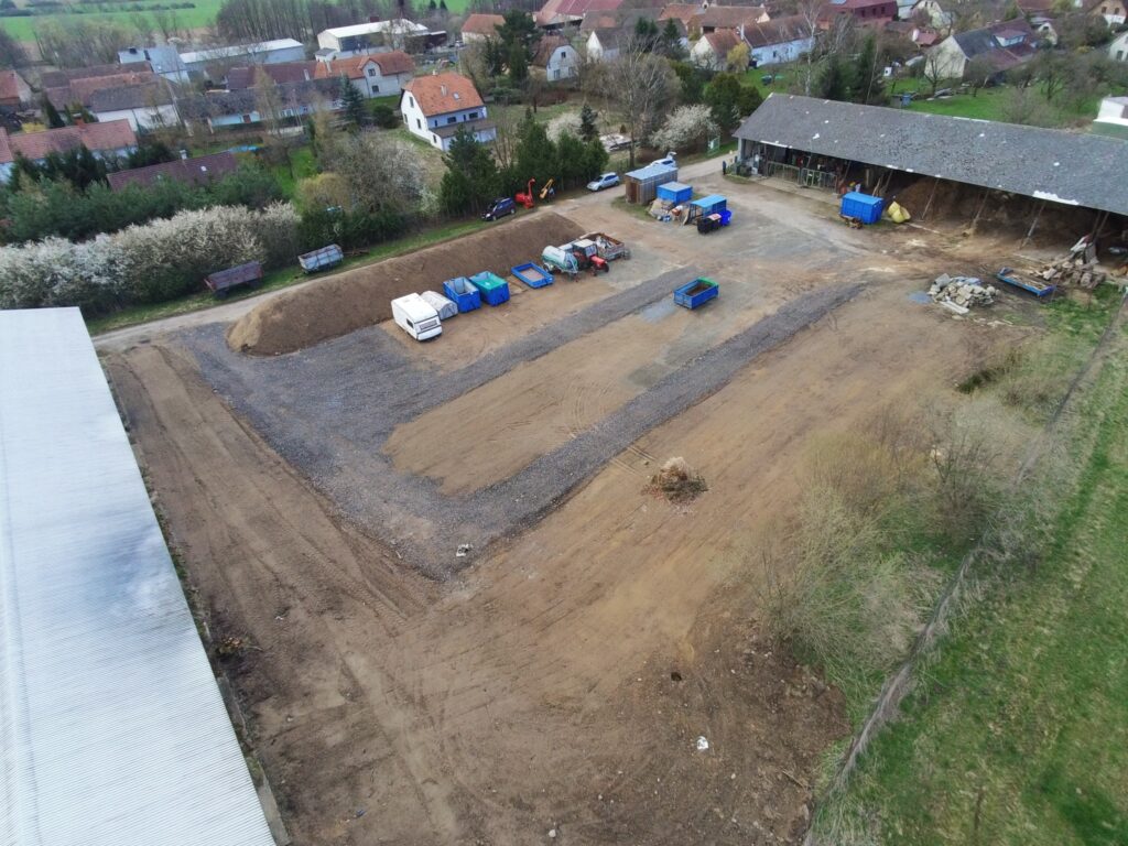 Sběrný dvůro obce Klučenice po rekonstrukci