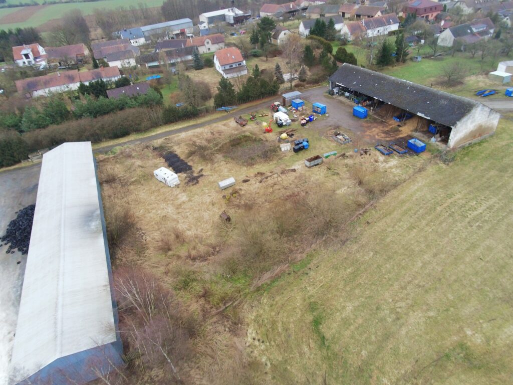 Sběrný dvůro obce Klučenice před rekonstrukcí